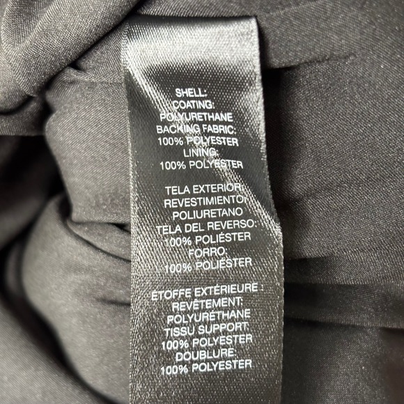 Chico's Black Label Faux Leather Midi Skirt Size 1/M Black Zip Back Pencil Skirt - Picture 8 of 10